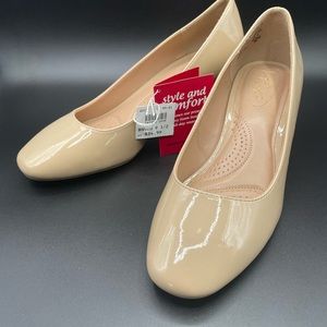 Dexflex Comfort Tan Patent Leather Shoes Size 9.5